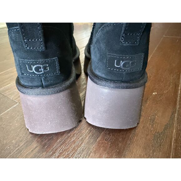 UGG Classic Ultra Mini New Heights Black Women’s Boots - Picture 5 of 6